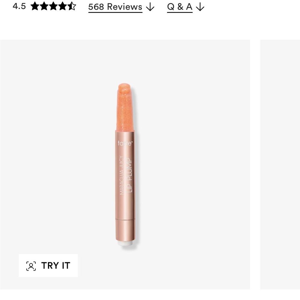 Tarte Maracuja Juicy Lip Plump Shimmer Glass